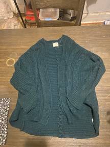 Deep Green Chunky Knit Sweater 