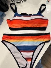 2pc XL Striped New Bikini NWOT