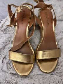 Gold Lily Wedges