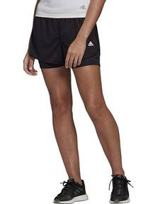 Adidas  Climalite 2 in 1 Shorts Built in Spandex 3 Stripe Logo Black Small