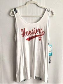 Indiana Hoosiers Tank Top Rose Cross Back White Junior's Gen 2 Red XL IU Shirt