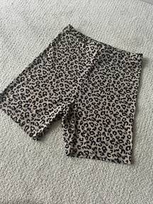 Soft Leopard Cheetah Print Biker Shorts