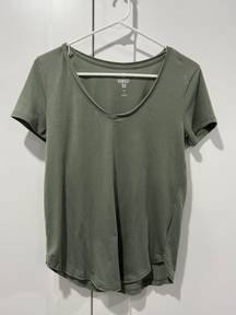 Olive Green V-neck