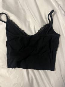 Topshop Black Crop Tanktop