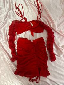 Red Two Piece Set