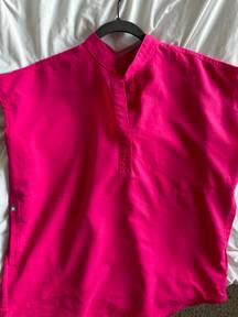 Rafaela Shocking Pink Oversized Scrub Top