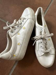 White Embroidered Sneakers