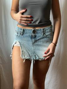 Denim Mini Skirt 