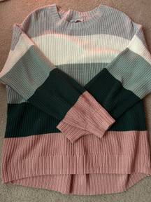 Hollister oversized knit striped sweater