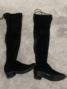 Knee High Black Suede Boots