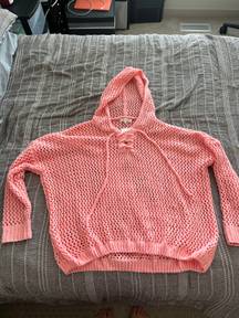 Pink Knit Hoodie