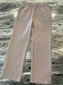 Neutral Tan Wide Leg Sweatpants