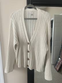 Cream Oversized Cardigan