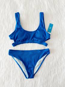 NWT Blue Textured Bikini Set