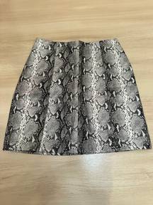 Snakeskin Faux Leather Skirt