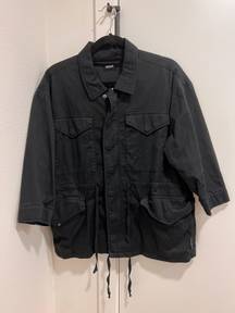 Black  BRAND UTILITY JACKET