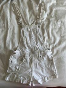 White Denim Overalls