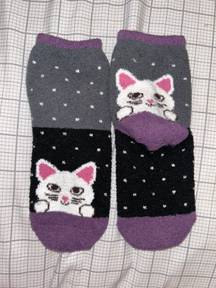 Fuzzy KITTY Winter /  Socks