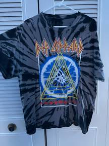 Def Leppard Black Tye Dye Tee