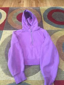 Lululemon Scuba Oversized Half Zip Hoodie Cropped Moonlit Magenta Purple XS/S