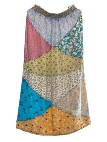 Sacred Threads Floral Patchwork Maxi Skirt size Small