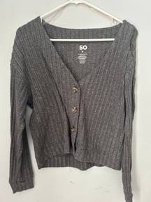 Dark Grey  Cropped Sweater