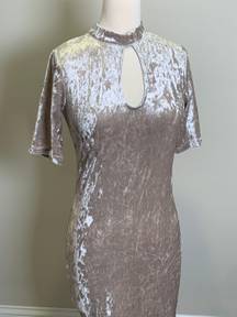 Woman’s Beige Velvet Dress Size Medium