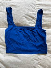 SheIn Royal Blue Square Neck Tank Crop Top