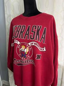 University Of Nebraska Lincoln Cornhuskers 1990s Vintage Oversized Pullover Crewneck Sweatshirt