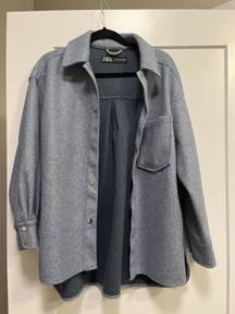 ZARA Blue Oversized Shacket