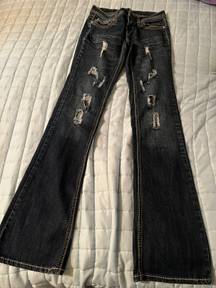 Sound girl Dark Denim Distressed Jeans