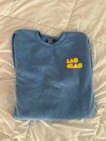 blue sweatshirt