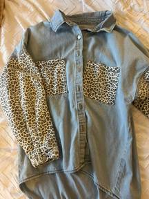 Cheetah Jean Jacket