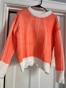 Orange and White Sweater