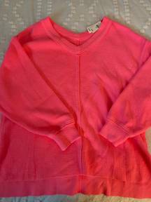 Aerie Pink V Neck Sweater