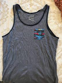 Pattern Pocket Tank Top