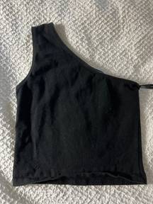 Brandy Melville Black One Shoulder Top