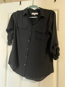 Black Button Down Blouse