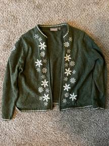 A Snowflake Sweater Zip Up