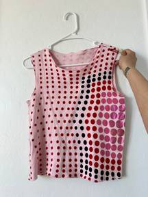 Pink Y2K Polka Dot Top