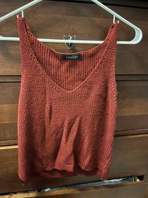 Red Knit Tank Top 