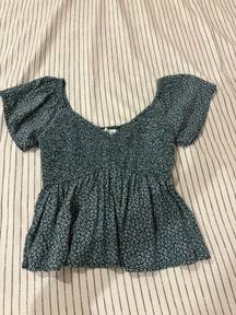 Holister Ruffle Smocked Shirt