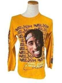 Chemistry Unisex  Tupac Shakur Poetic Justice Long Sleeve Graphic Tee Shirt Sz S