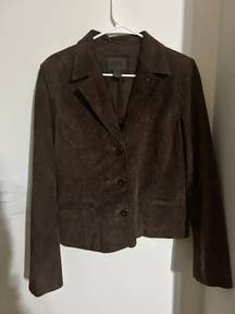 Uniform  Brown Suede Leather Jacket