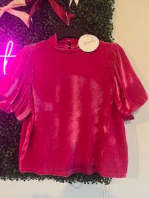 Hot Pink Puff Sleeve Top