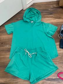 green pajama set from