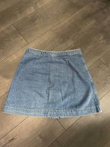 American Apparel Jean Button Up Skirt