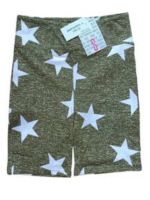 Small Biker Shorts • Americana Collection • Green w/White Stars • BNWT