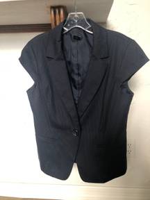 Navy Pinstripe 2-piece Skirt Suit