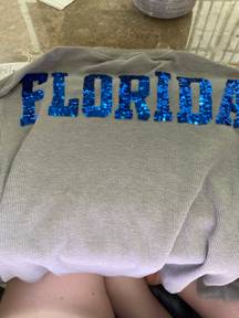 UF Gators VS Pink grey cropped long sleeve